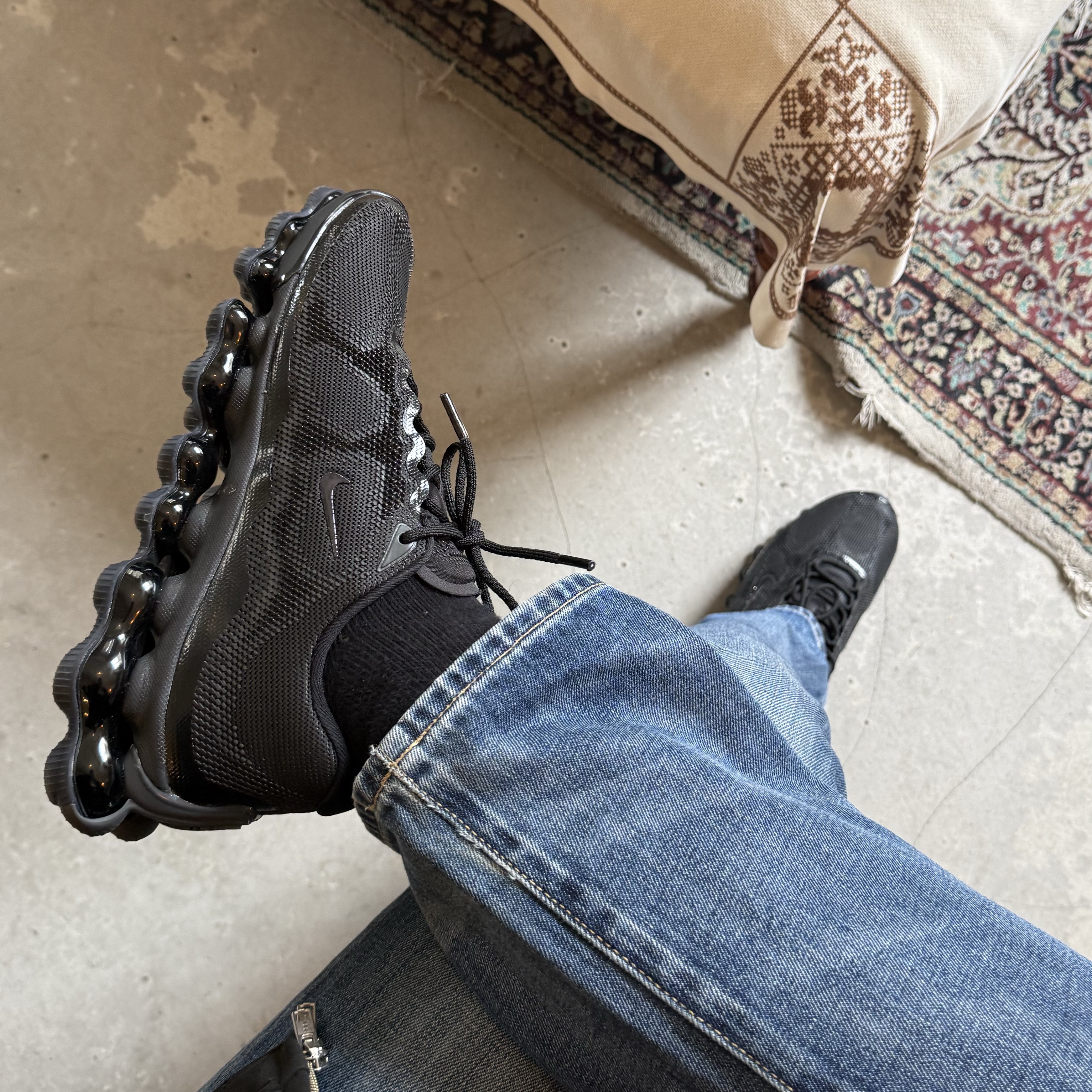 Nike x Fragment Air Liquid Max Black Anthracite 착용 스타일