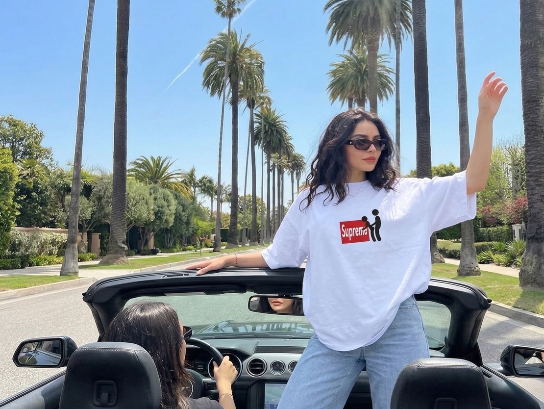 Supreme Stick T-Shirt White - 25FW 착용 스타일