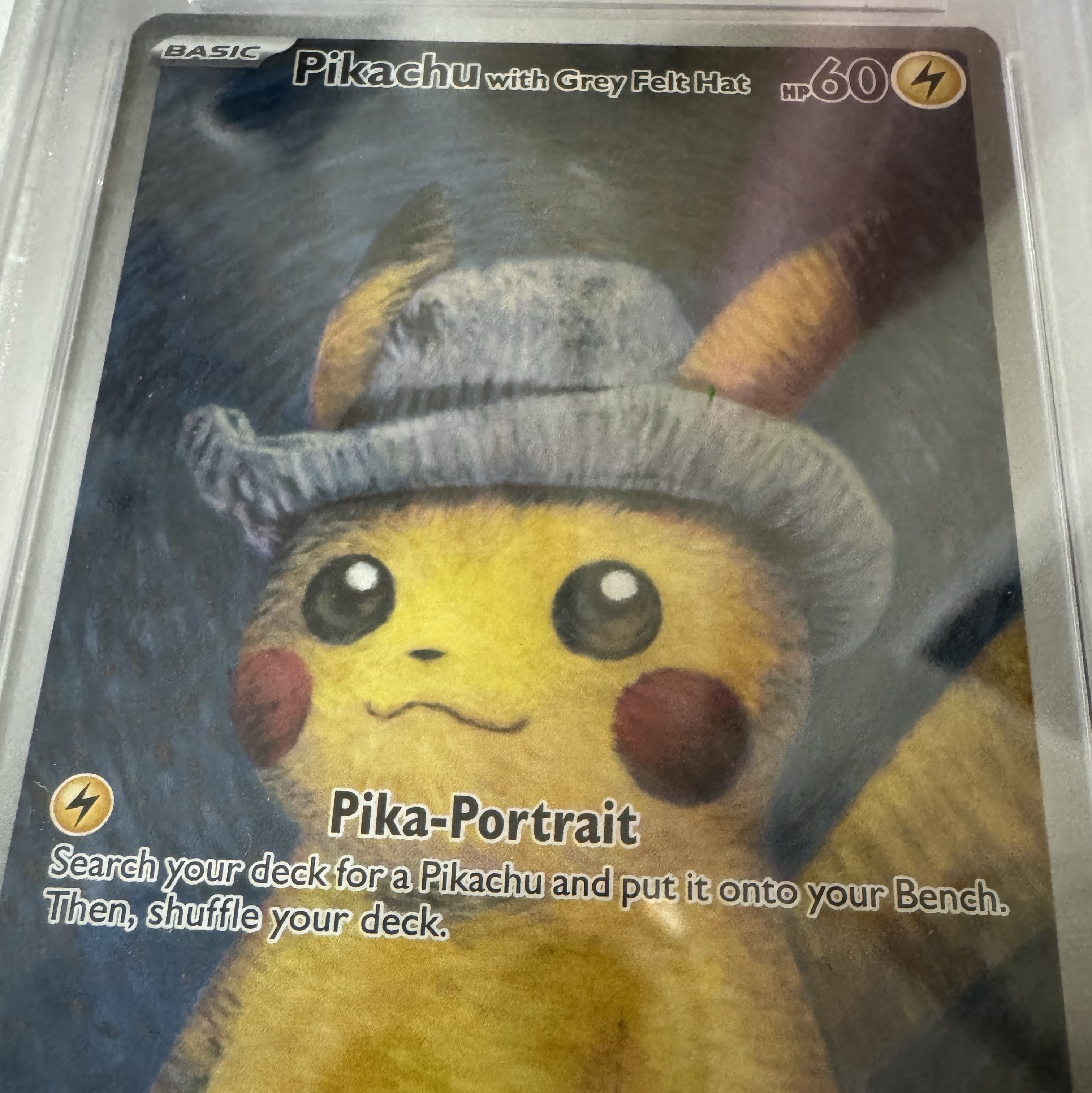 Pokemon TCG x Van Gogh Museum Pikachu with Grey Felt Hat P Scarlet & Violet Promos (English Ver.) 착용 스타일