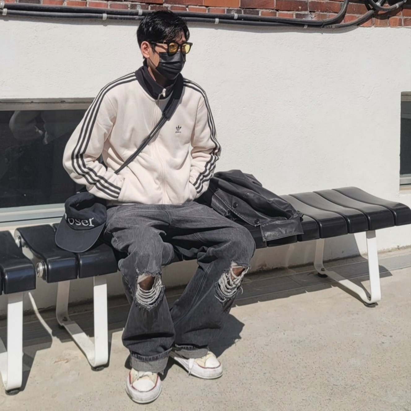 Adidas Waffle Beckenbauer Track Top Wonder White - KR Sizing, Maison Mihara Yasuhiro Peterson OG Sole Canvas Low-top Sneakers Natural 착용 스타일