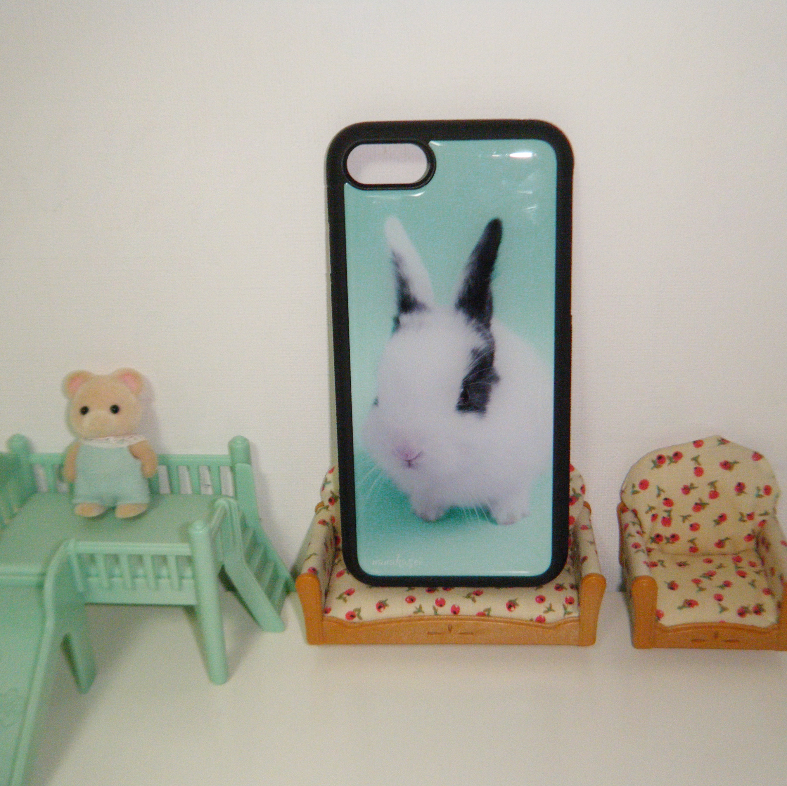 NANAKASEI mint bunny epoxy bumper case 착용 스타일 - 1