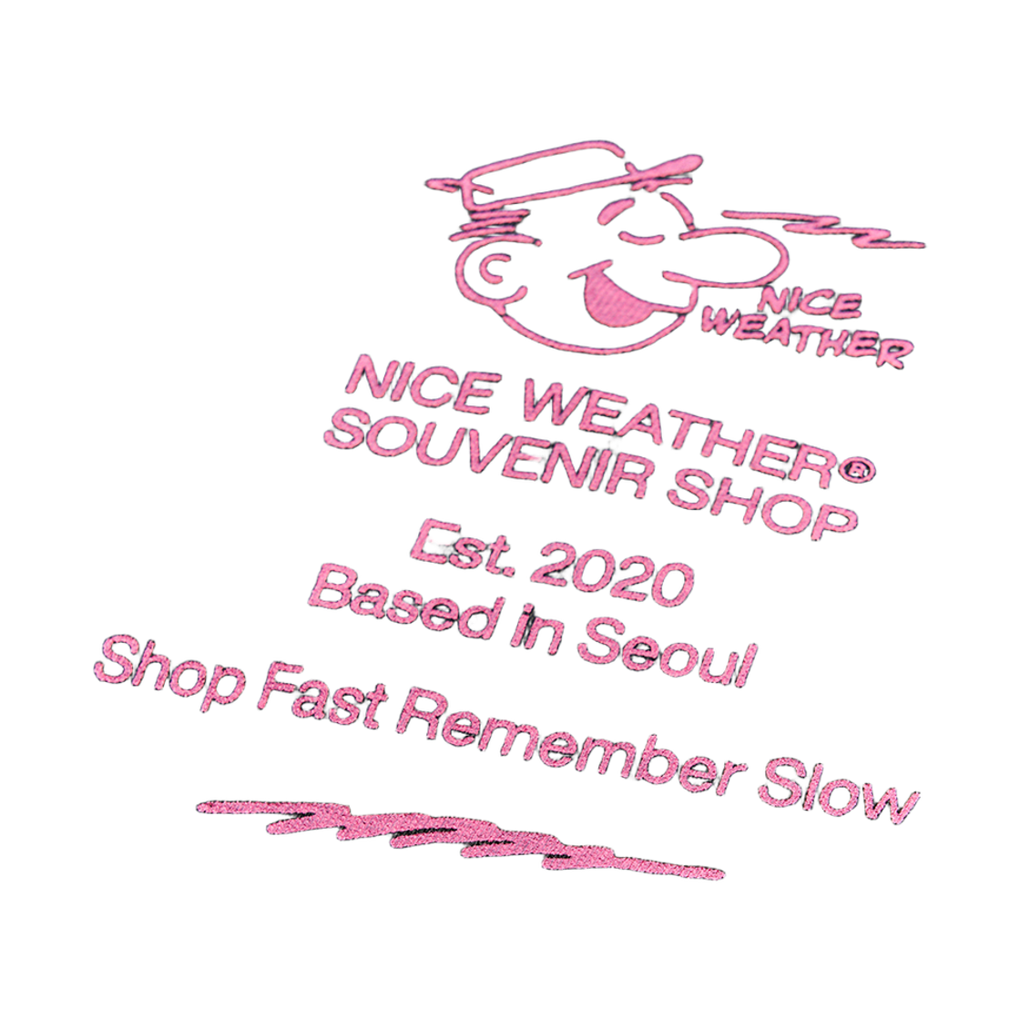 나이스웨더 어패럴 수베니어 가이 롱슬리브 티셔츠 차콜(Nice Weather Apparel Souvenir Guy L/S T-Shirts Charcoal) - 3