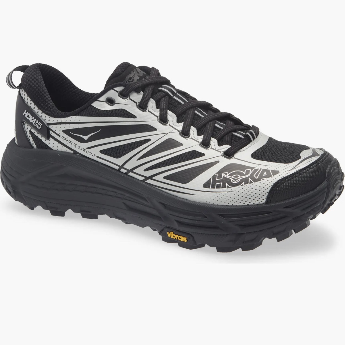 Hoka Mafate Speed 2 Black Silver 착용 스타일