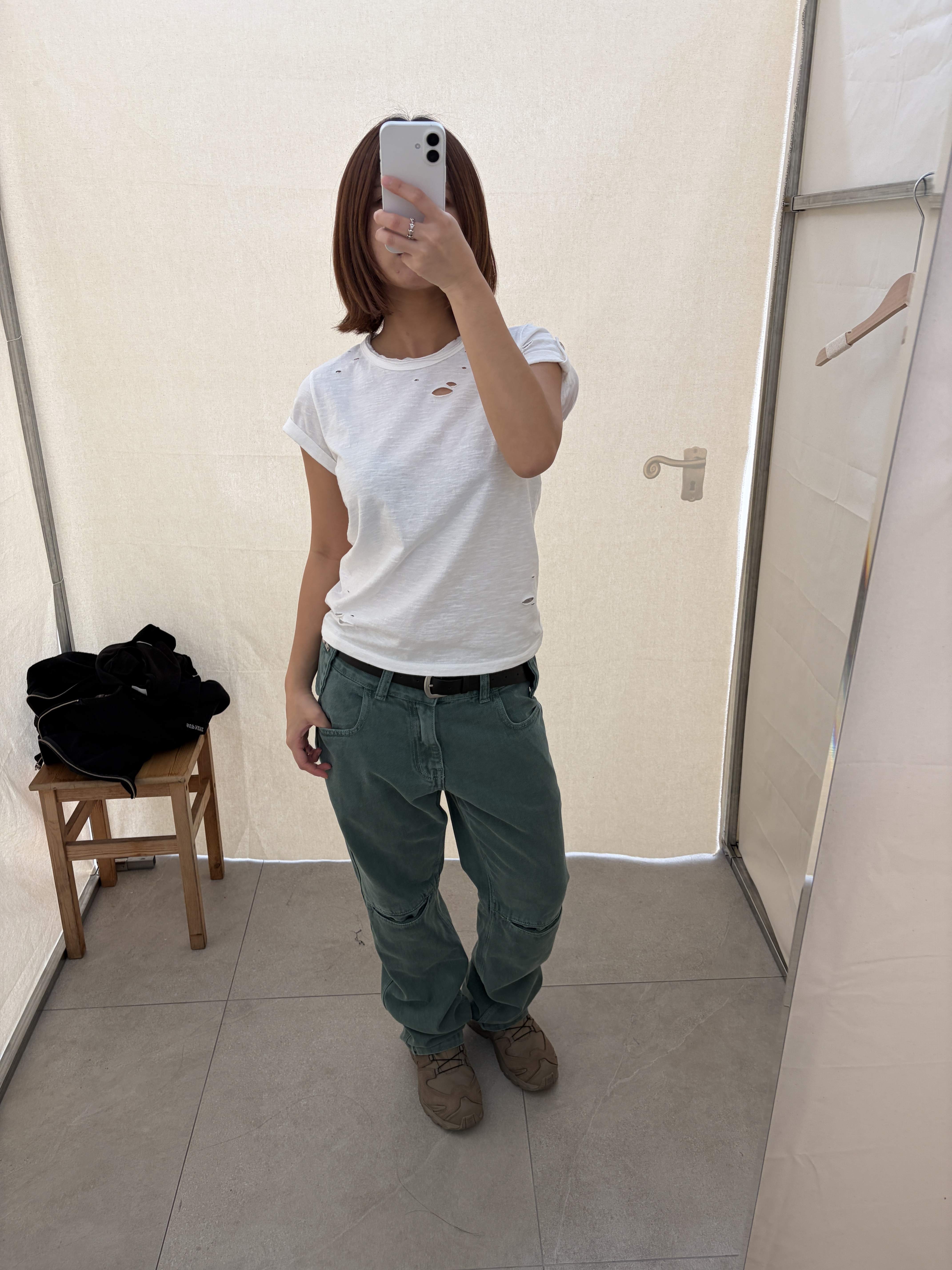 Salomon x Rier XA Mid GTX Argile, Plasticproduct MPa Calf Pocket Pants Emerald 착용 스타일 - 2
