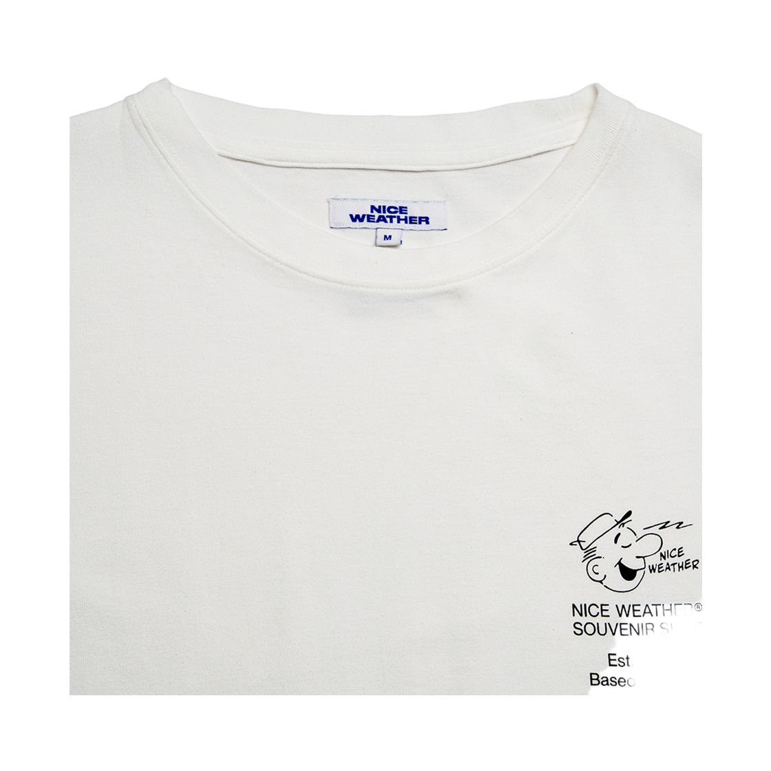 나이스웨더 어패럴 수베니어 가이 롱슬리브 티셔츠 화이트(Nice Weather Apparel Souvenir Guy L/S T-Shirts White) - 2