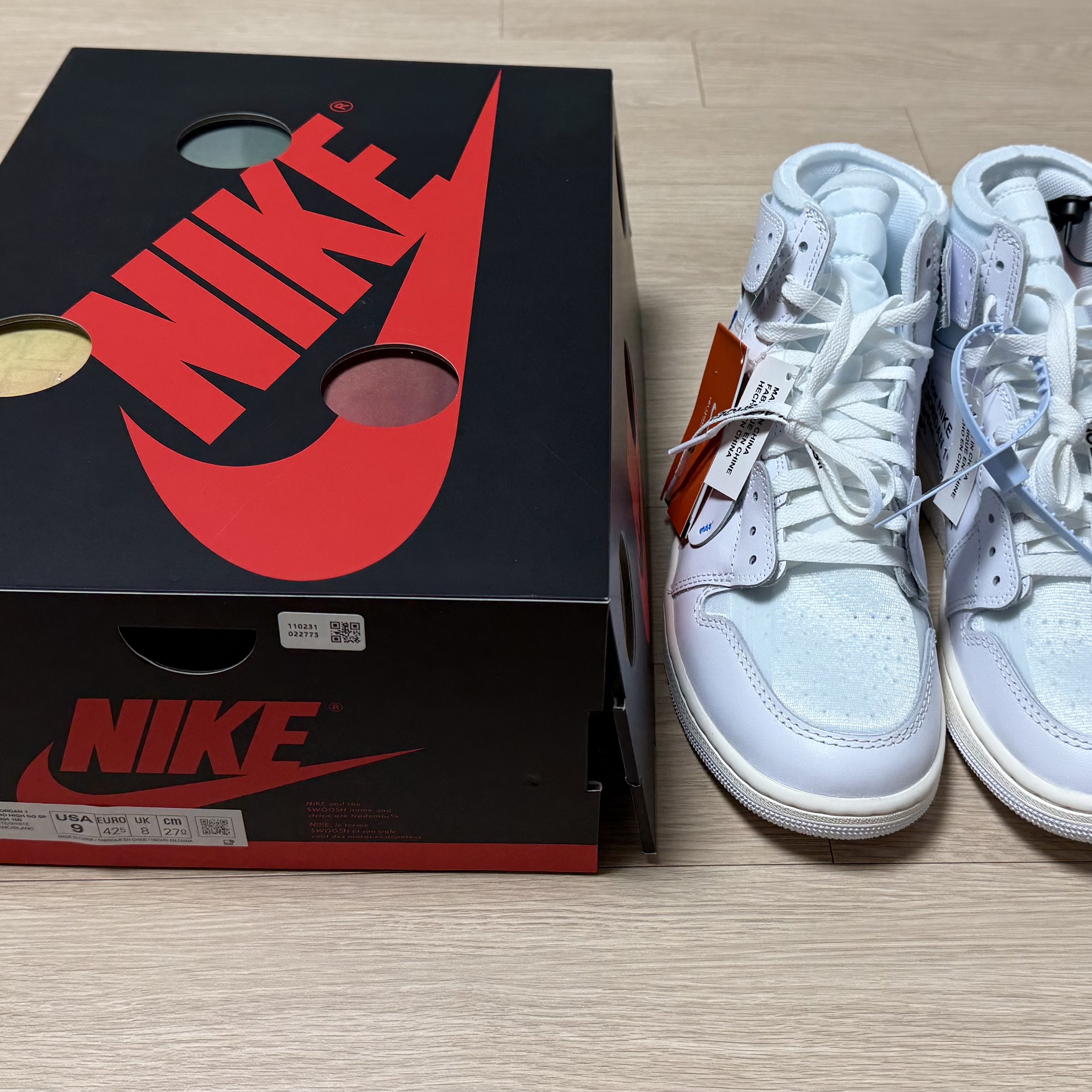 Jordan 1 x Virgil Abloh Archive Retro High Alaska White 착용 스타일 - 2