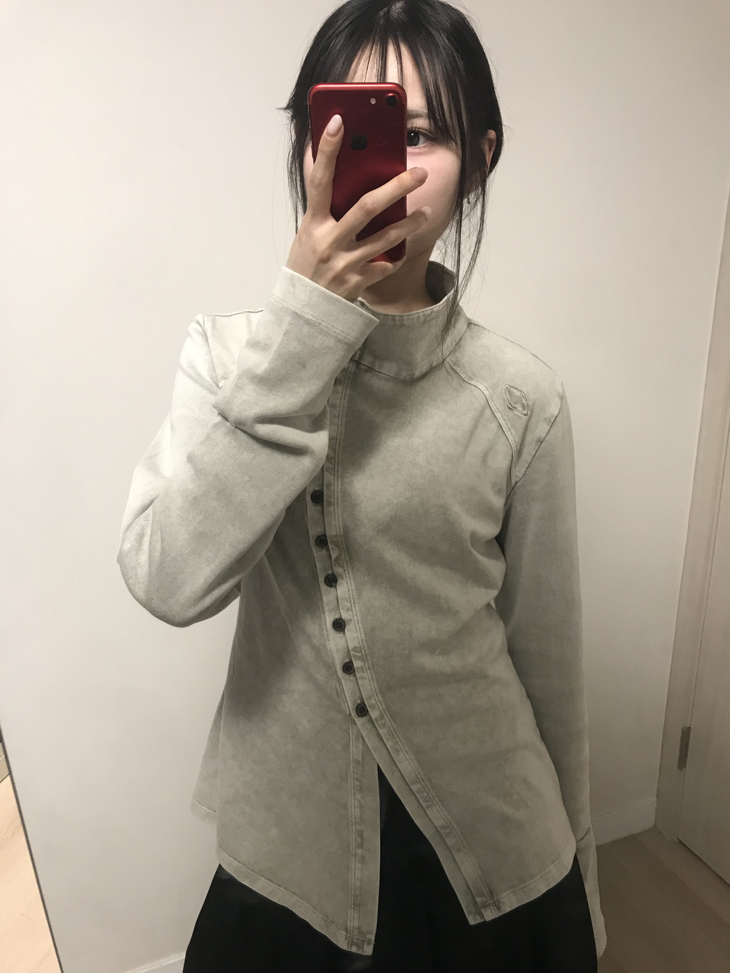 (W) Mischief Washed Jersey Shirt Light Beige 착용 스타일 - 3