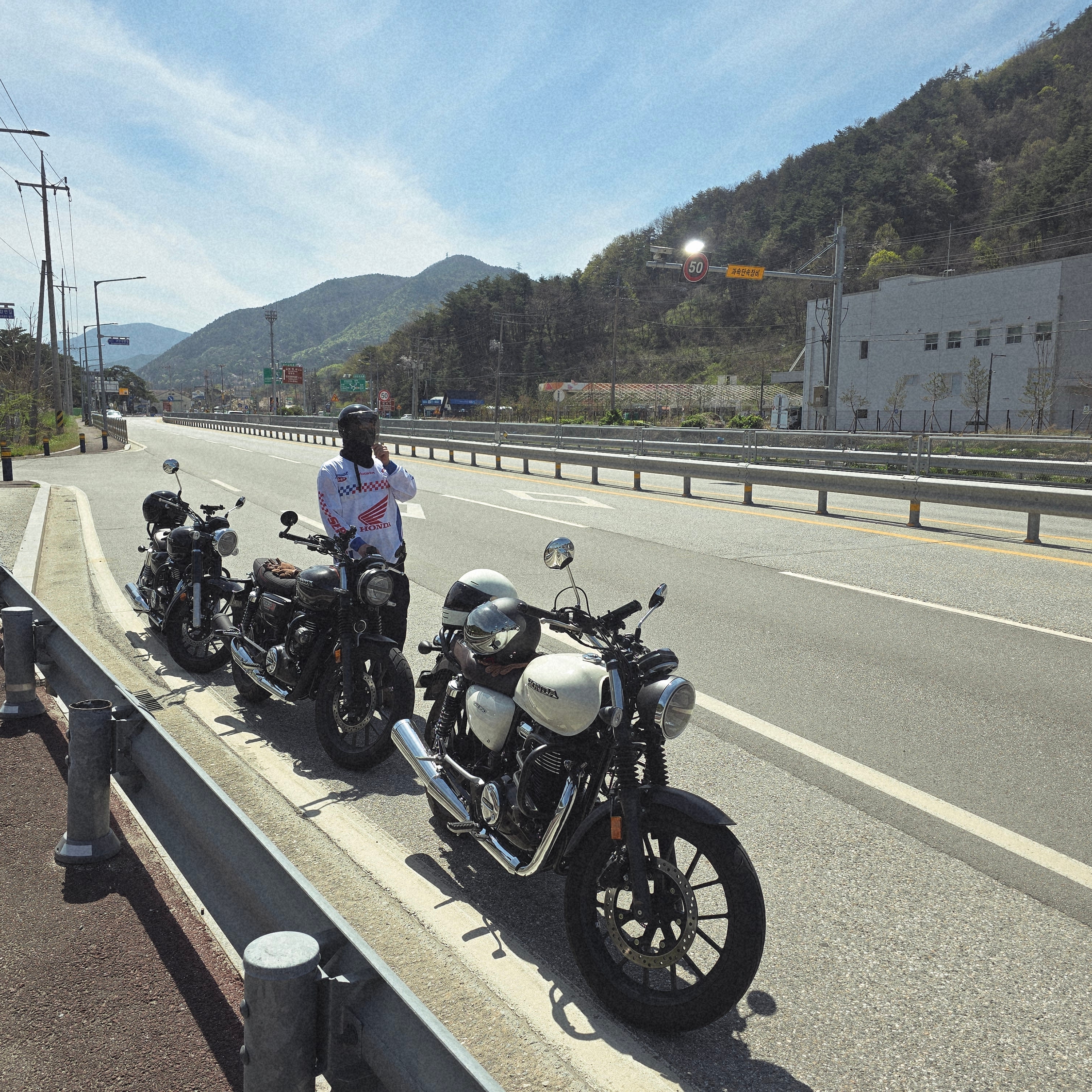 Honda Service Manual Motor Jersey White 착용 스타일 - 2