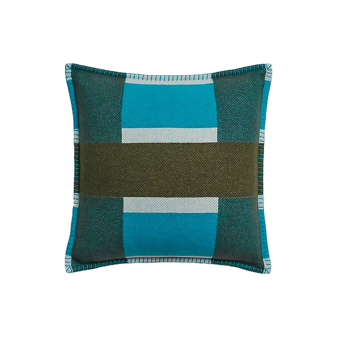 에르메스 H Tissage 쿠션 카키 H103596M 03(Hermes H Tissage Cushion Khaki)