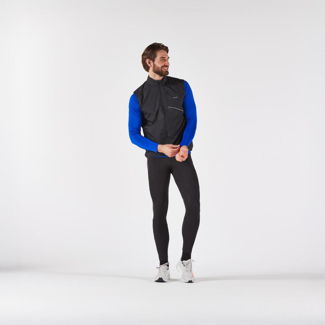데카트론 남성 러닝 윈드 베스트 런 500 스모크 블랙(DECATHLON Men's Running Wind Vest Run 500 Smoke Black) - 3