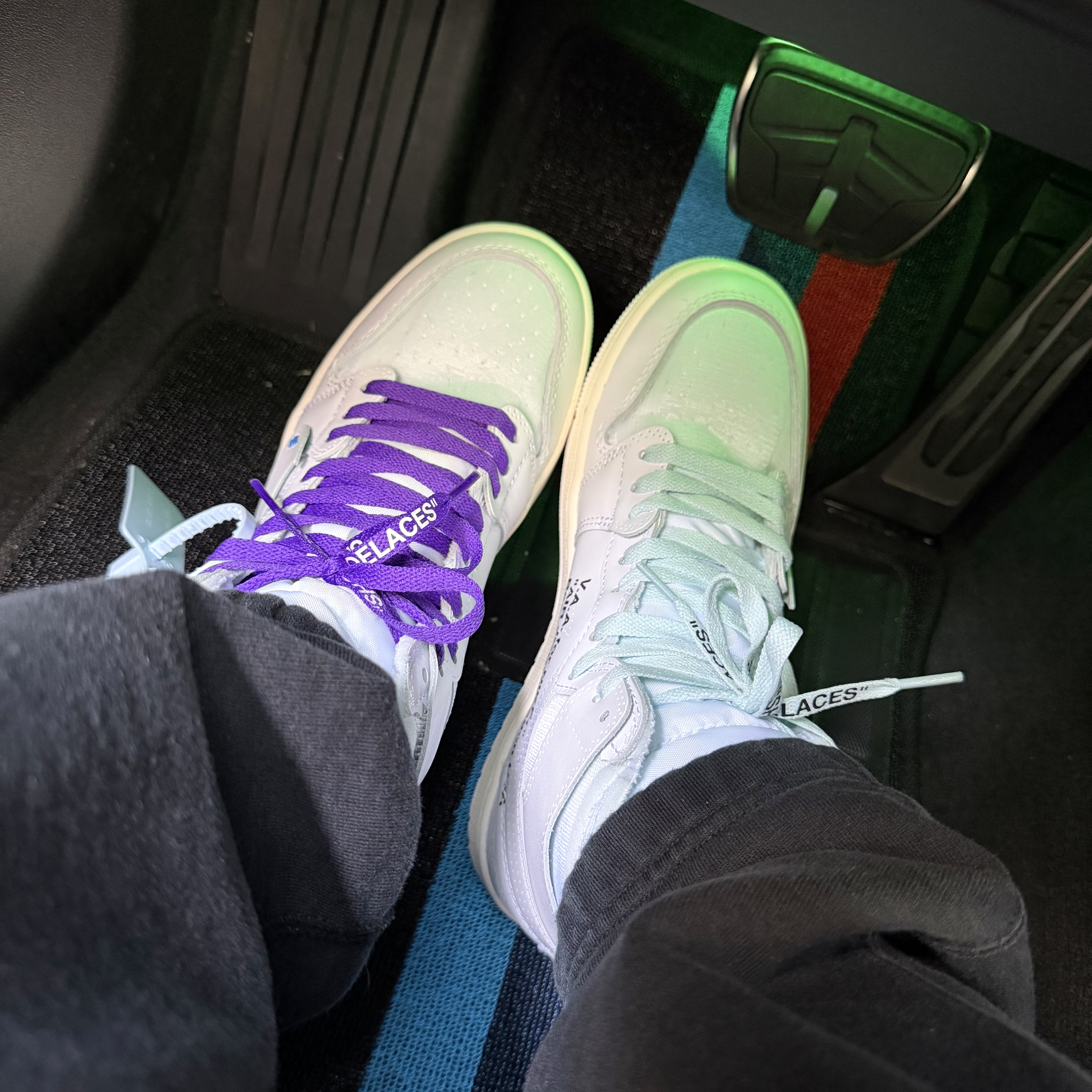Jordan 1 x Virgil Abloh Archive Retro High Alaska White 착용 스타일