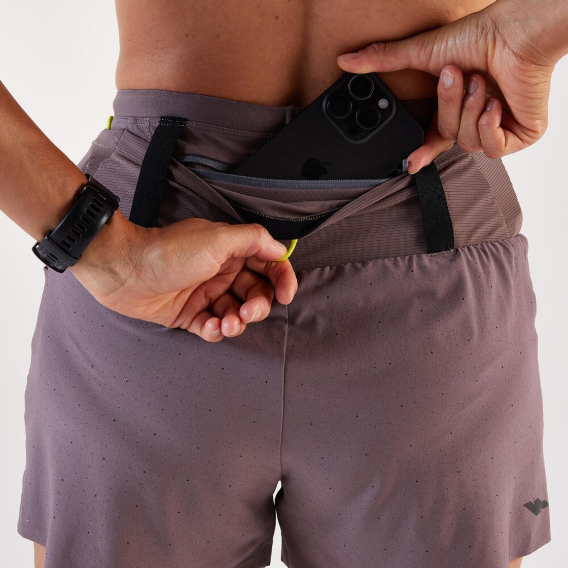 데카트론 여성 5인치 트레일러닝 쇼츠 런 울트라 900 쿼츠 브라운(DECATHLON Women's 5" Trail Running Shorts Run Ultra 900 Quartz Brown) - 7