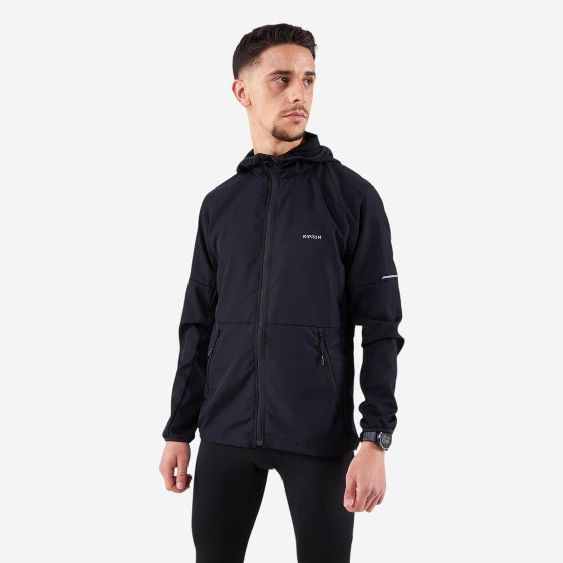 데카트론 남성 러닝 윈드 재킷 런 100 스모크 블랙(DECATHLON Men's Running Wind Jacket Run 100 Smoke Black) - 3