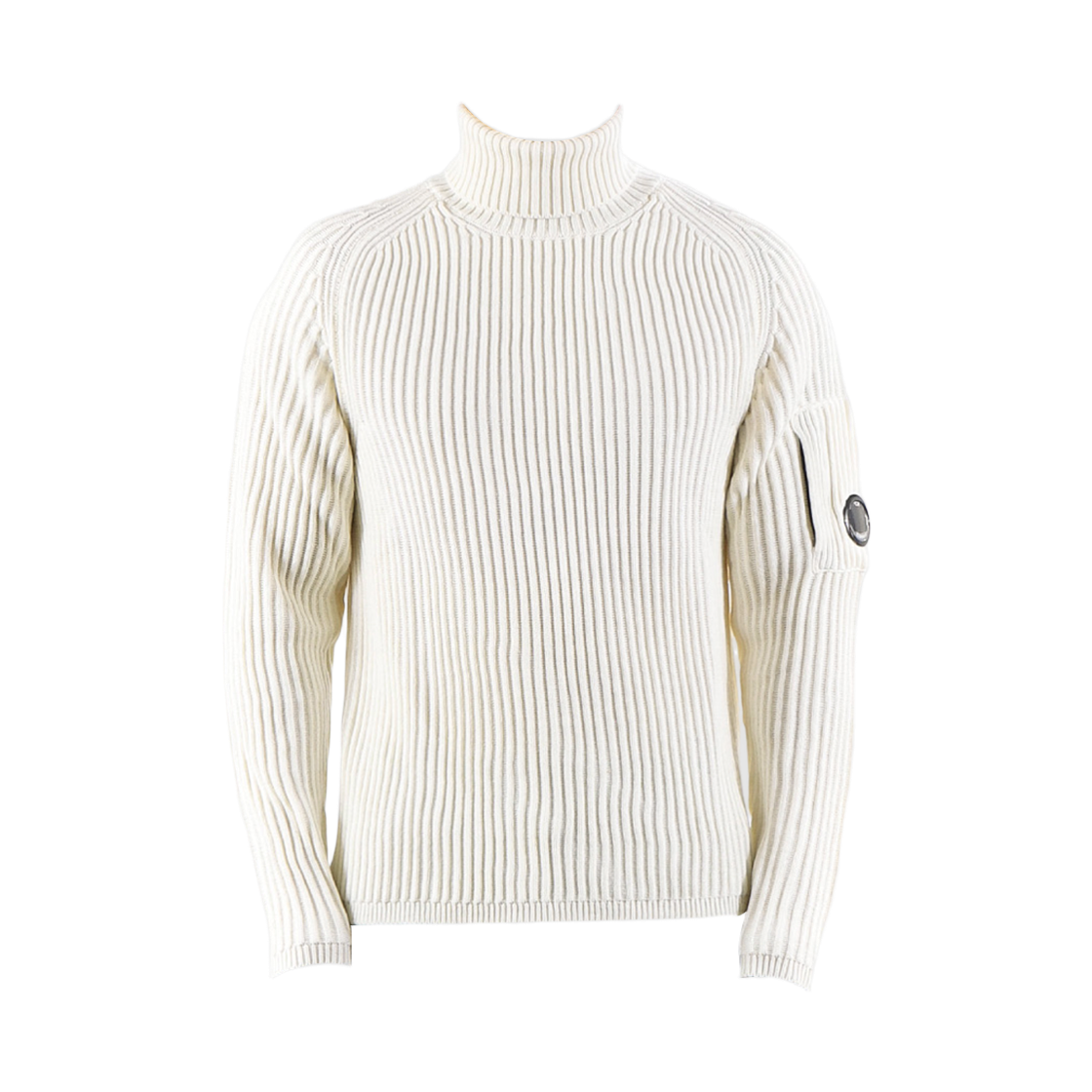 11CMKN182A005292A103 C.P. Company Merino Wool Turtleneck Knit Gauze White - 21FW