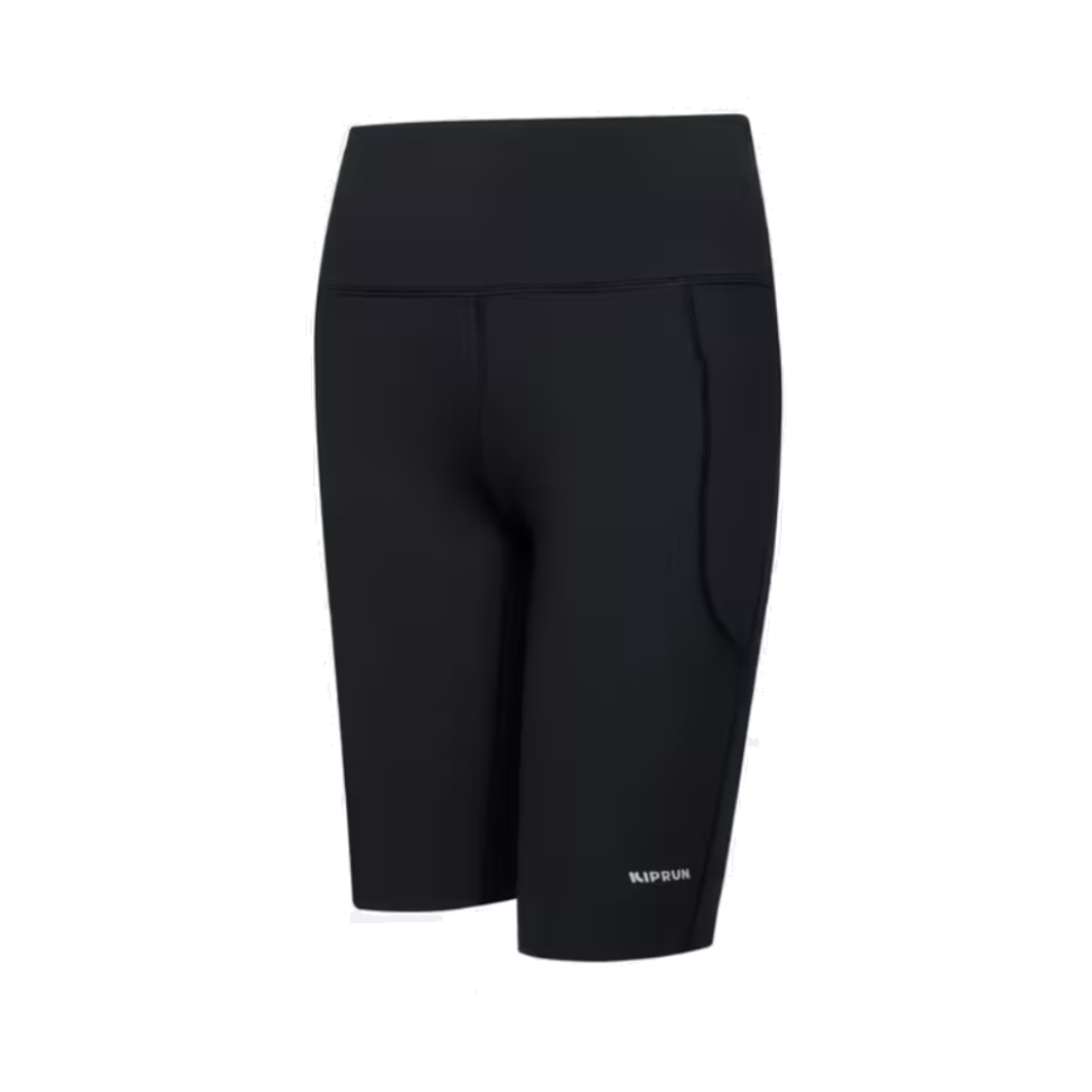 8934472 DECATHLON Women's 8" Running Leggings Run 500 Smoke Black
