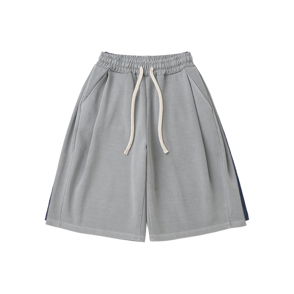 니티드 피그먼트 버뮤다 트레이닝 하프 팬츠 스톤 그레이(Knitted Pigment Bermuda Traning Half Pants Stone Grey) - 1