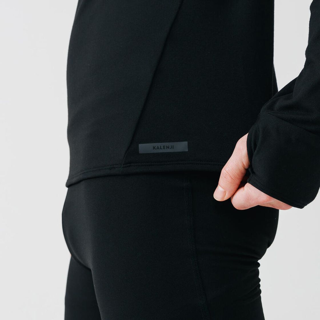 데카트론 남성 하프집 러닝 긴팔 티 런 웜 100 스모크 블랙(DECATHLON Men's Half-Zip Running Long-Sleeved T-Shirt Run Warm 100 Smoke Black) - 6