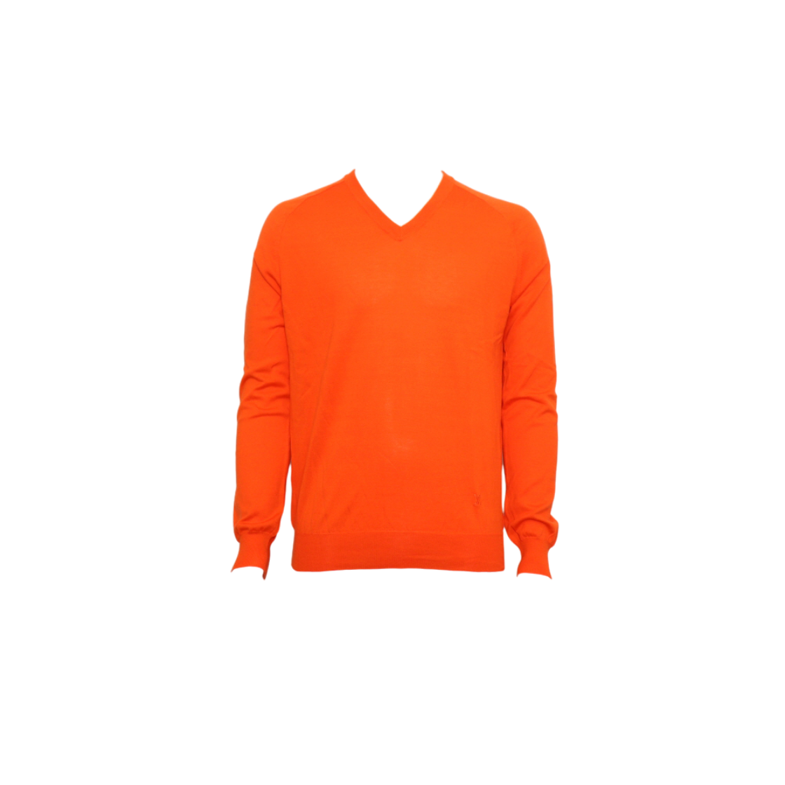 루이비통 오렌지 클레식 브이넥 남성 니트 티셔츠aa61865(Louis Vuitton Orange Classic V-Neck Men Knit T-Shirt) - 1