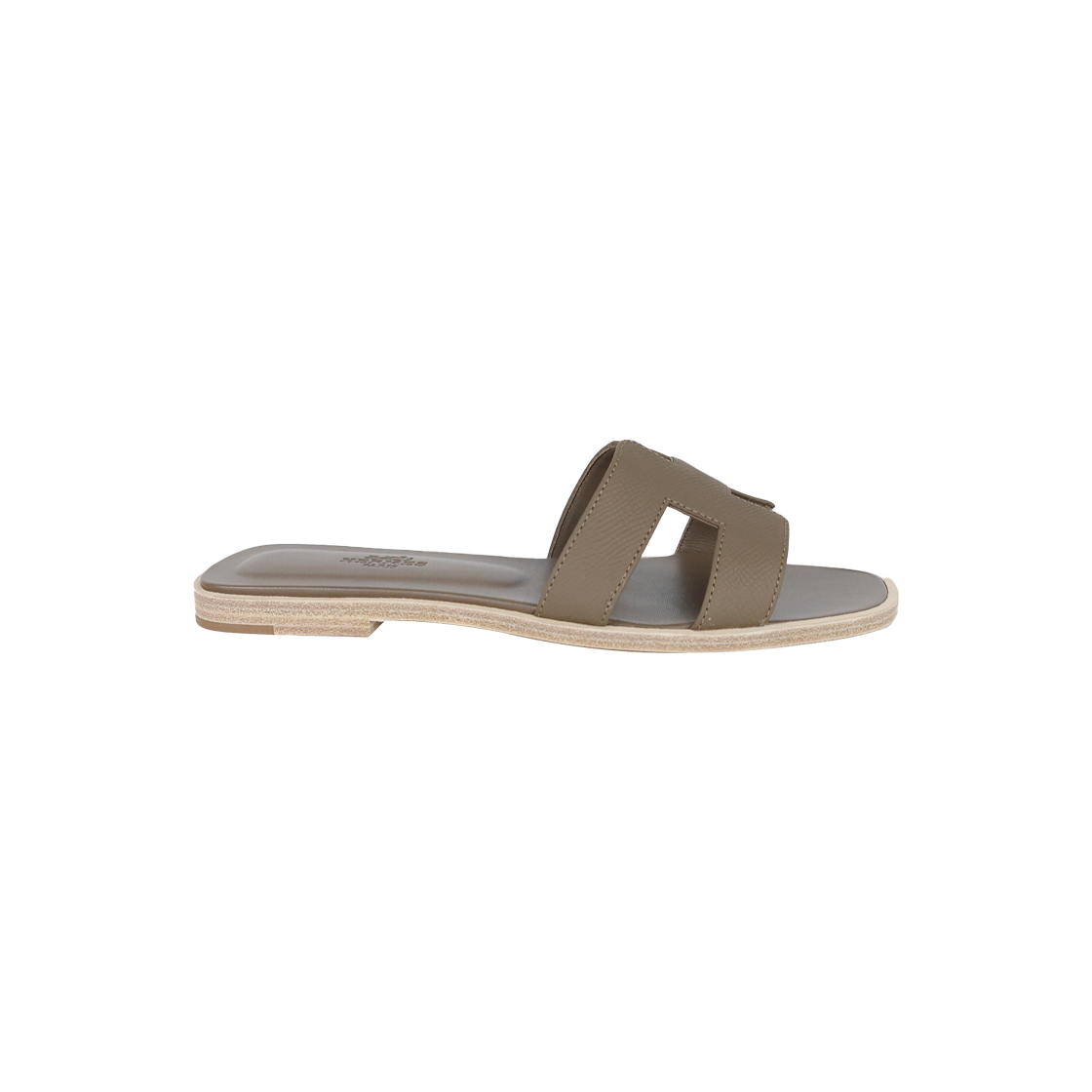 ITDG2I48SW7V Hermes Oran Apso Slippers Etoupe H202272Z X3