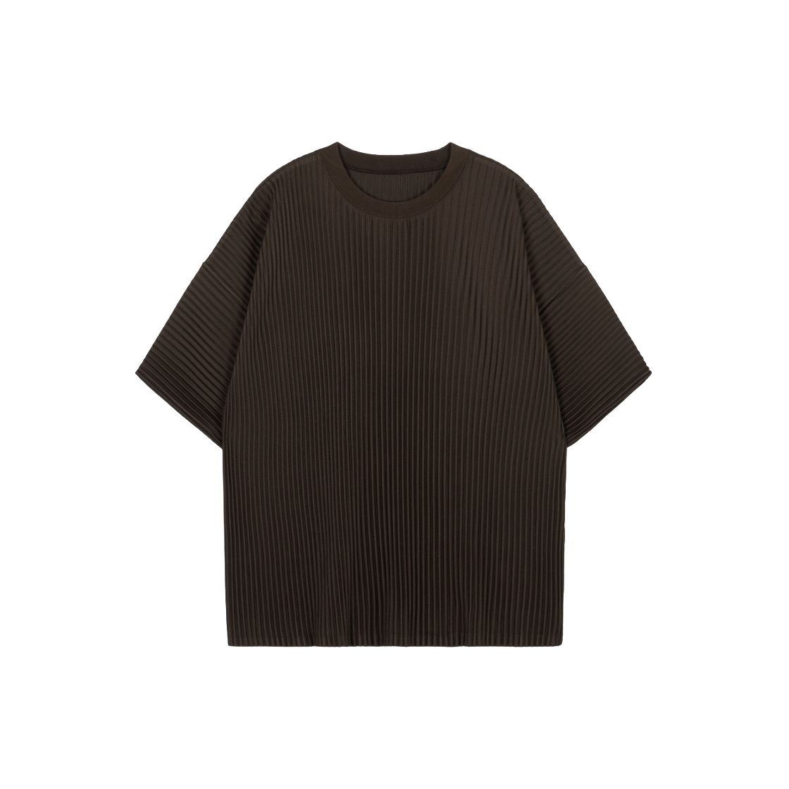 티엔지티 요요기 플리츠 티셔츠 브라운(TNGT Yoyogi Pleats Tee Brown)