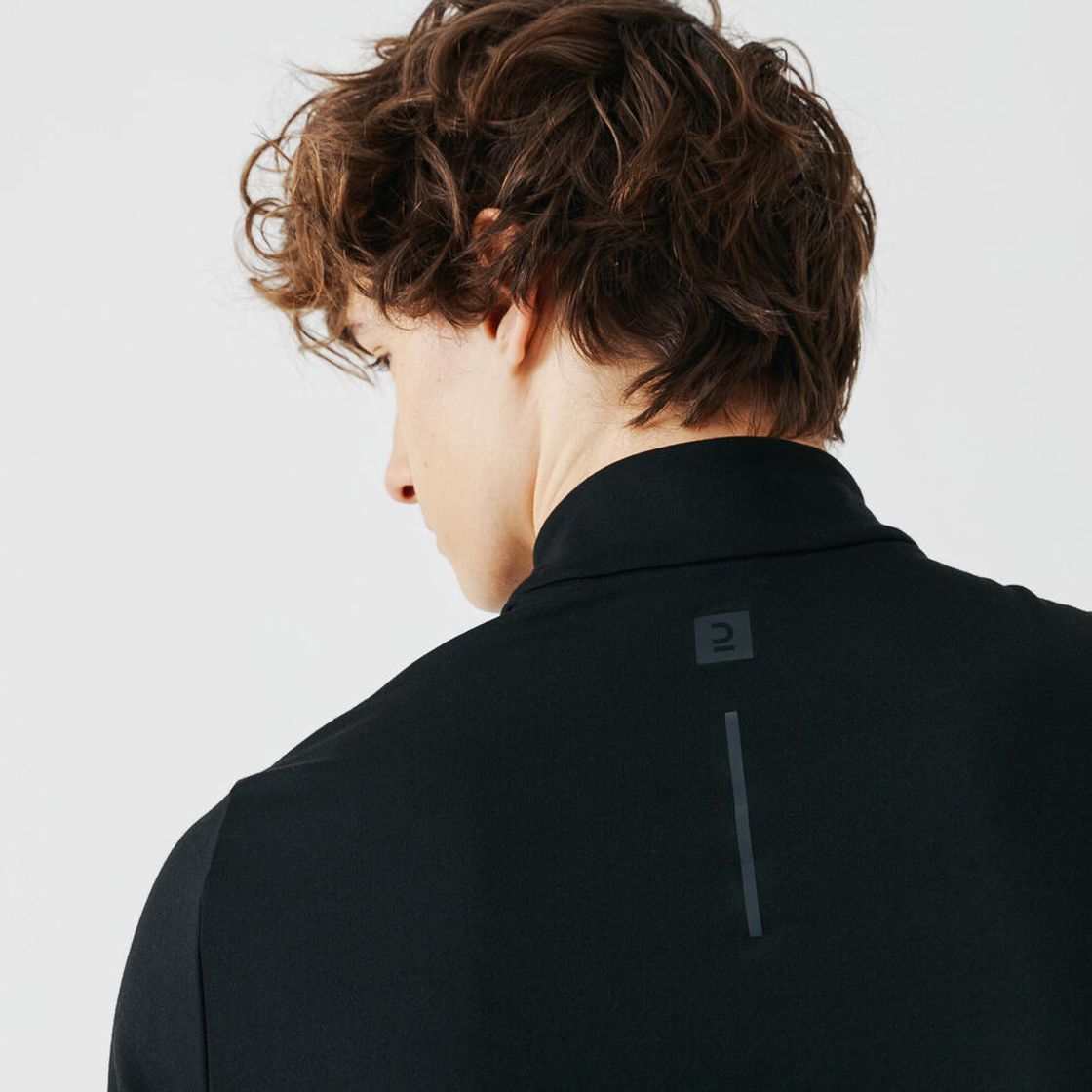 데카트론 남성 하프집 러닝 긴팔 티 런 웜 100 스모크 블랙(DECATHLON Men's Half-Zip Running Long-Sleeved T-Shirt Run Warm 100 Smoke Black) - 4