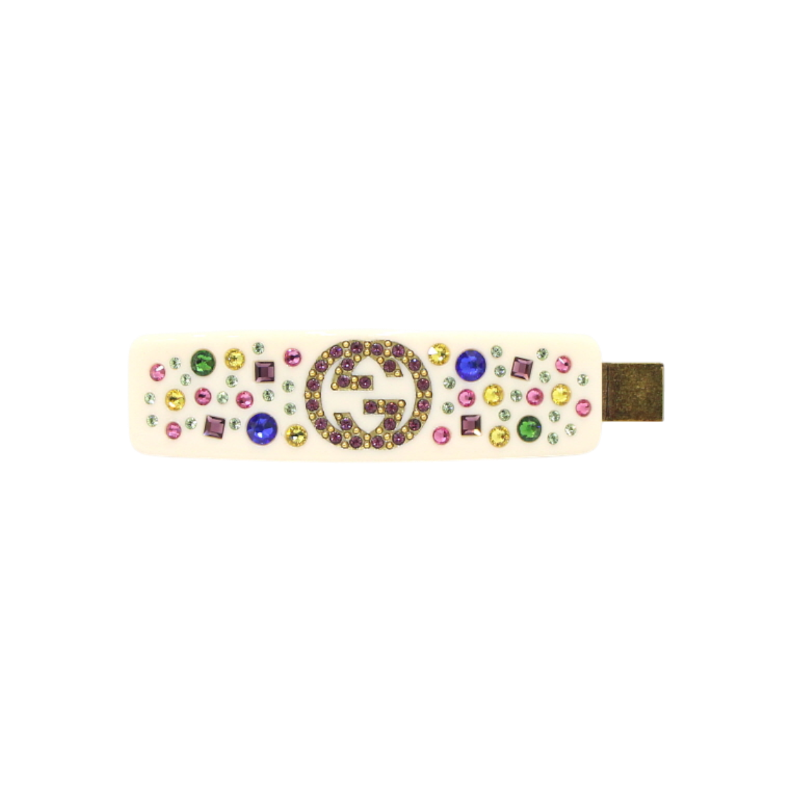 ITC8HWKP4RR3 Gucci Interlocking G Crystal Hair Clip
