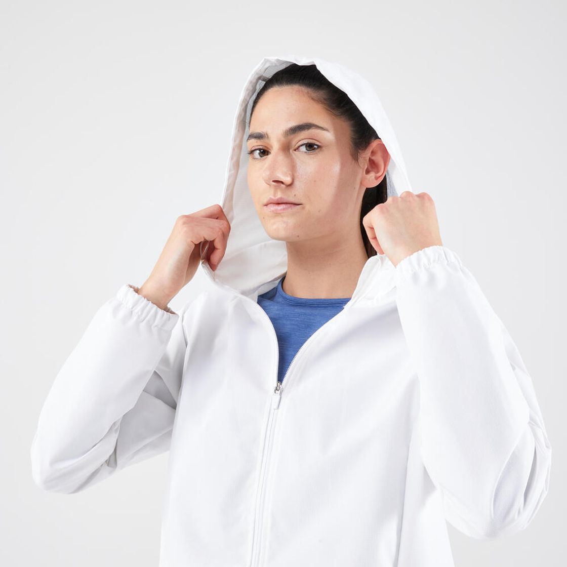 데카트론 여성 러닝 방수 재킷 런 레인 100 울트라 화이트(DECATHLON Women's Running Waterproof Jacket Run Rain 100 Ultra White) - 5