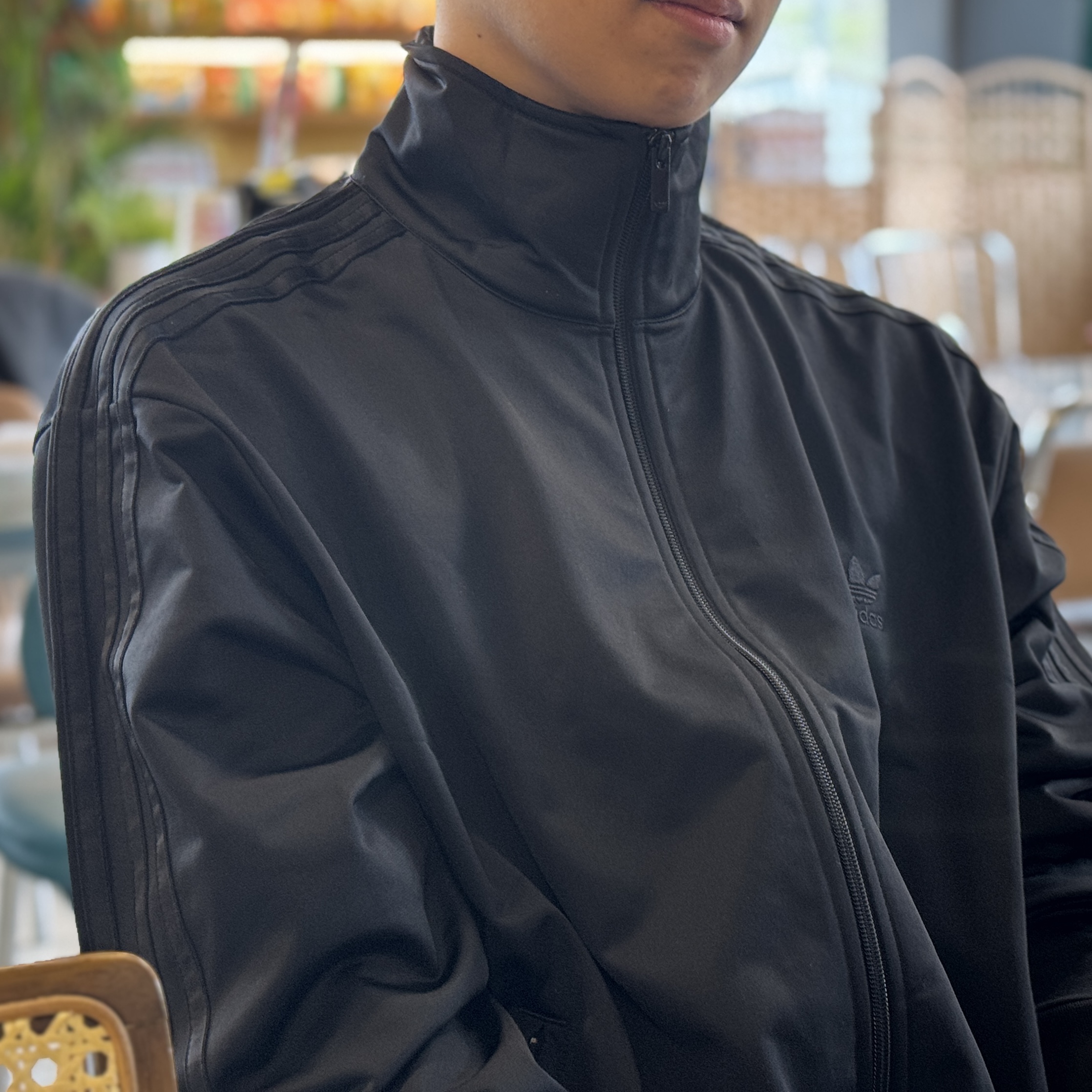 Adidas Adicolor Classic Firebird Track Top Black - KR Sizing 착용 스타일