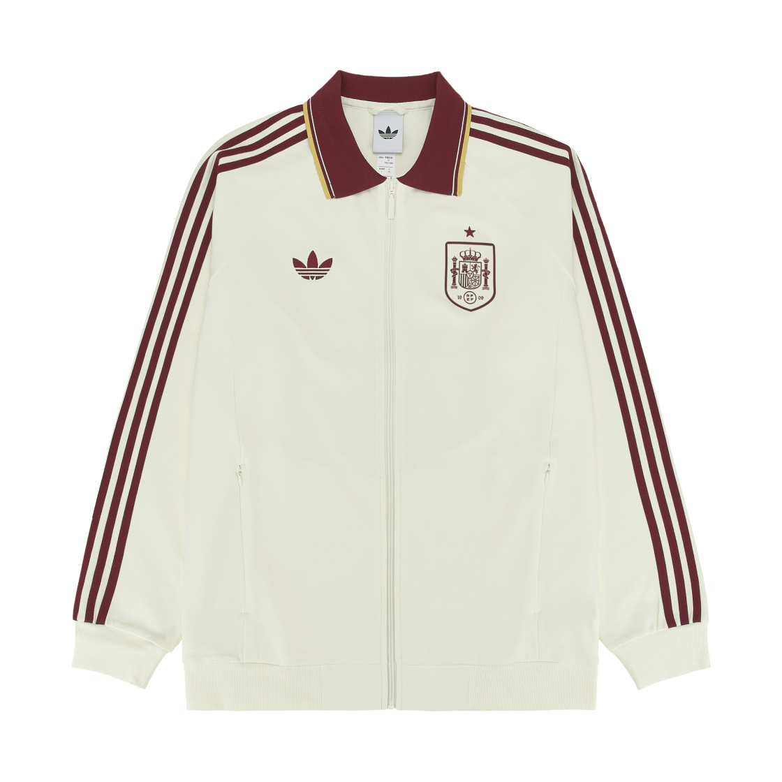 아디다스 스페인 어웨이 앤섬 자켓 오프 화이트 - US 사이즈 (논 마킹 버전)(Adidas Spain Away Anthem Jacket Off White - US Sizing (Non Marking Ver.))