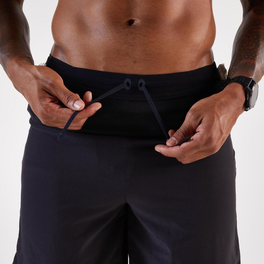 데카트론 남성 9인치 트레일러닝 투인원 쇼츠 런 울트라 900 스모크 블랙(DECATHLON Men's 9" Trail Running 2-in-1 Shorts Run Ultra 900 Smoke Black) - 6