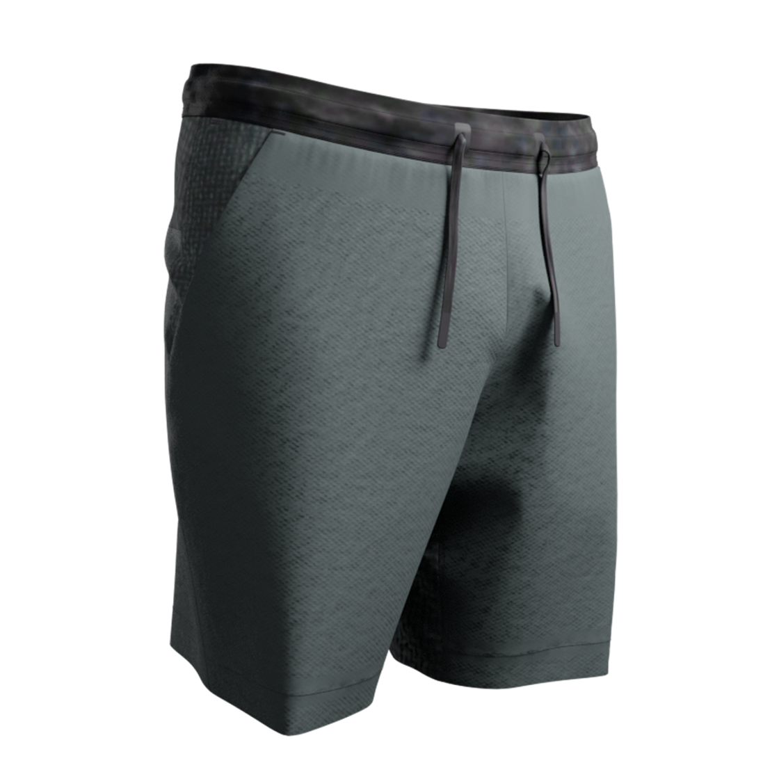 8842540 DECATHLON Men's 8" Running Lightweight Shorts Run Dry Plus 500 Smoke Green