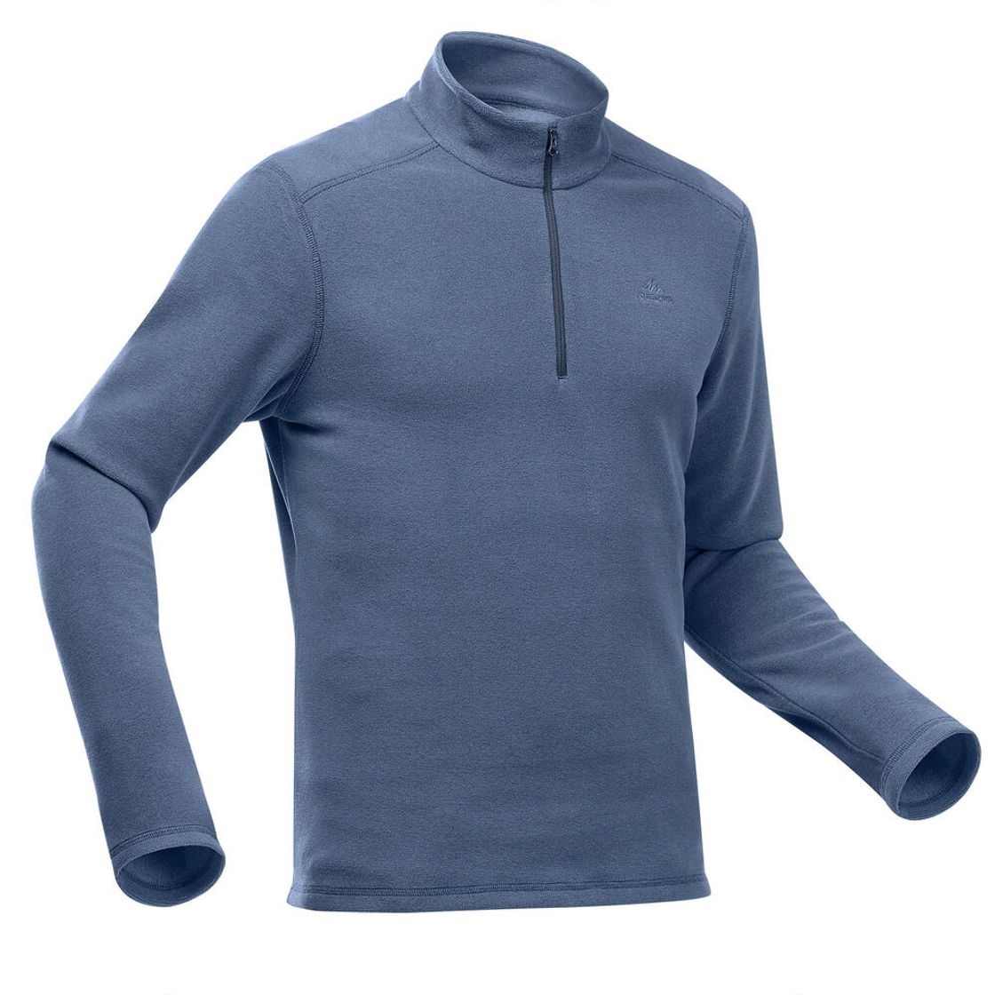 데카트론 남성 하프집 등산 플리스 MH100 스틸 블루(DECATHLON Men’s Half-Zip Mountain Hiking Fleece MH100 Steel Blue) - 7