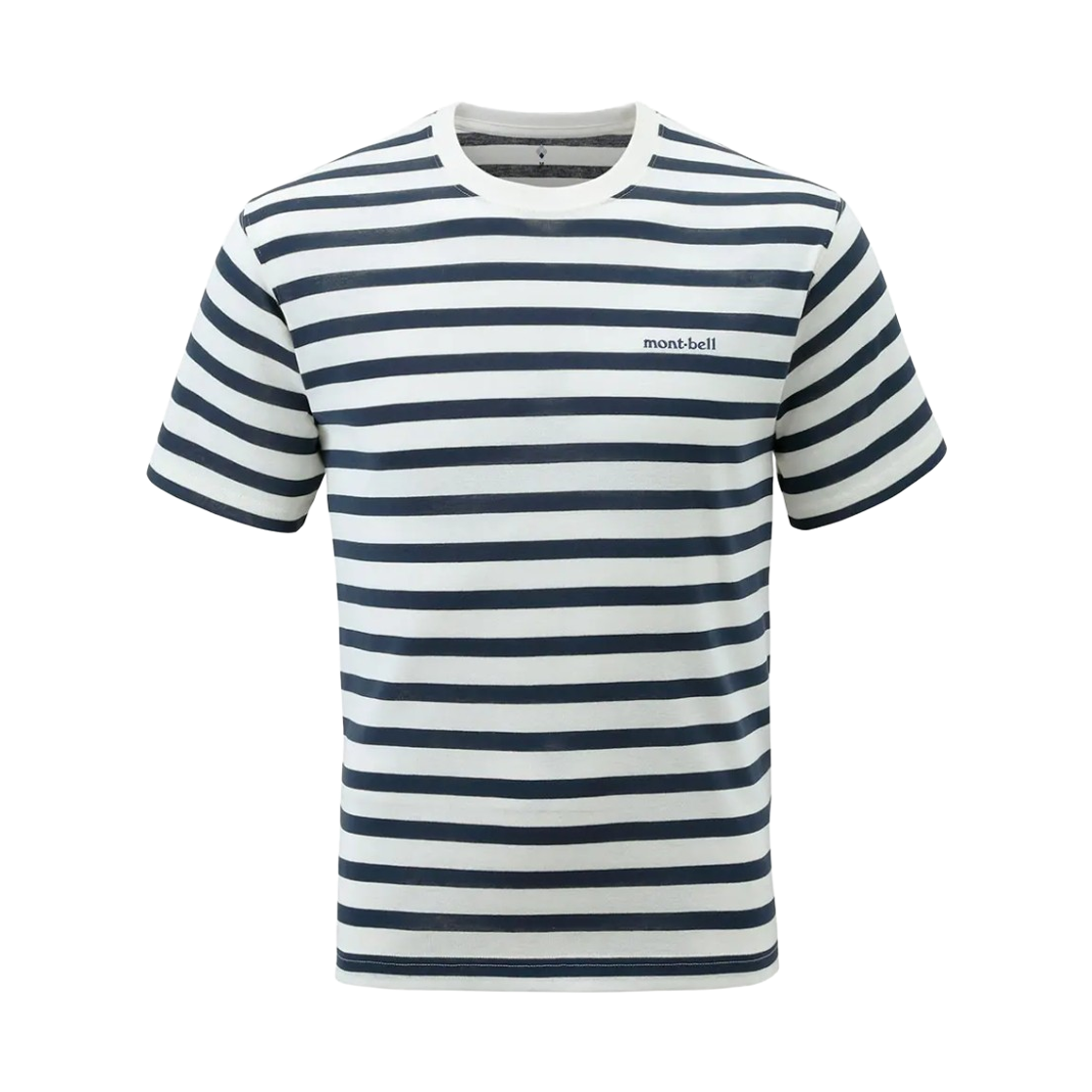 1104816 Montbell Wickron Striped T-Shirt Ivory Dark Navy-W