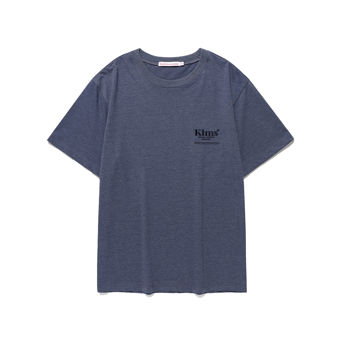 KIB6MFT506ANV Kims Fresh Cotton Market Mini Bam Line Logo Tee Navy