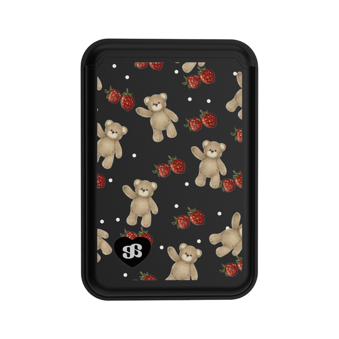 E2601_0041 earpearp Dear My Bear MagSafe Leather Card Wallet Black