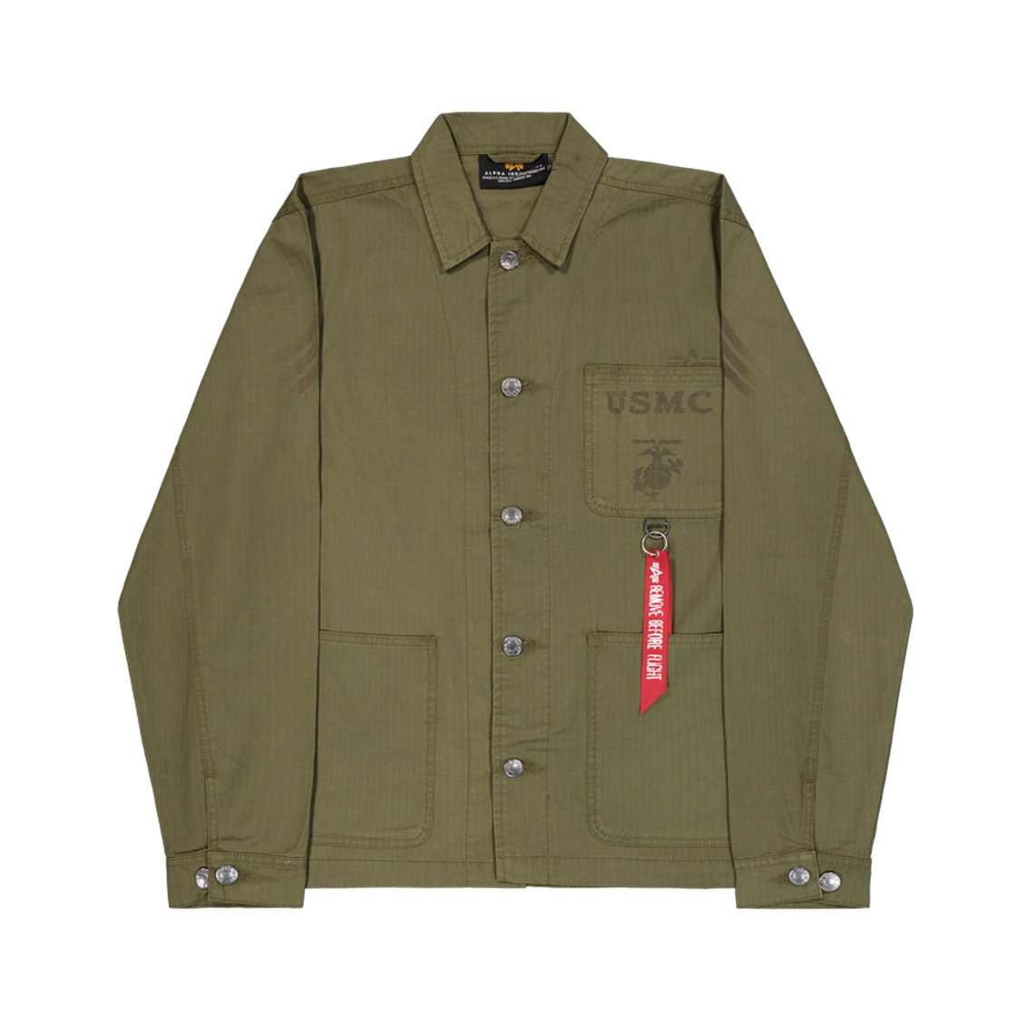 알파 인더스트리 P41 HBT 컴뱃 자켓 다크 올리브(ALPHA INDUSTRIES P41 Hbt Combat Jacket Dark Olive)