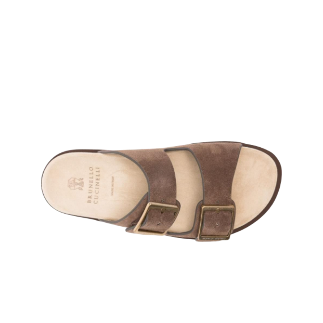 브루넬로 쿠치넬리 버클 스웨이드 슬라이드 머드(Brunello Cucinelli Suede Slide with Buckles Mud) - 2