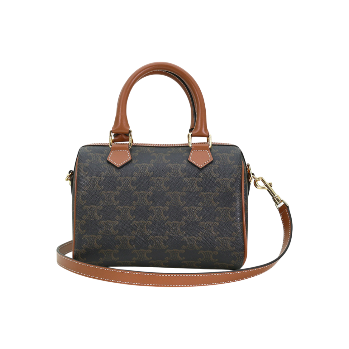 셀린느 113772CAS.04LU 트리오페 캔버스 탄 카프스킨 스몰 보스턴 2WAY(Celine Triope Canvas Tan Calfskin Small Boston Bag 2-Way) - 1