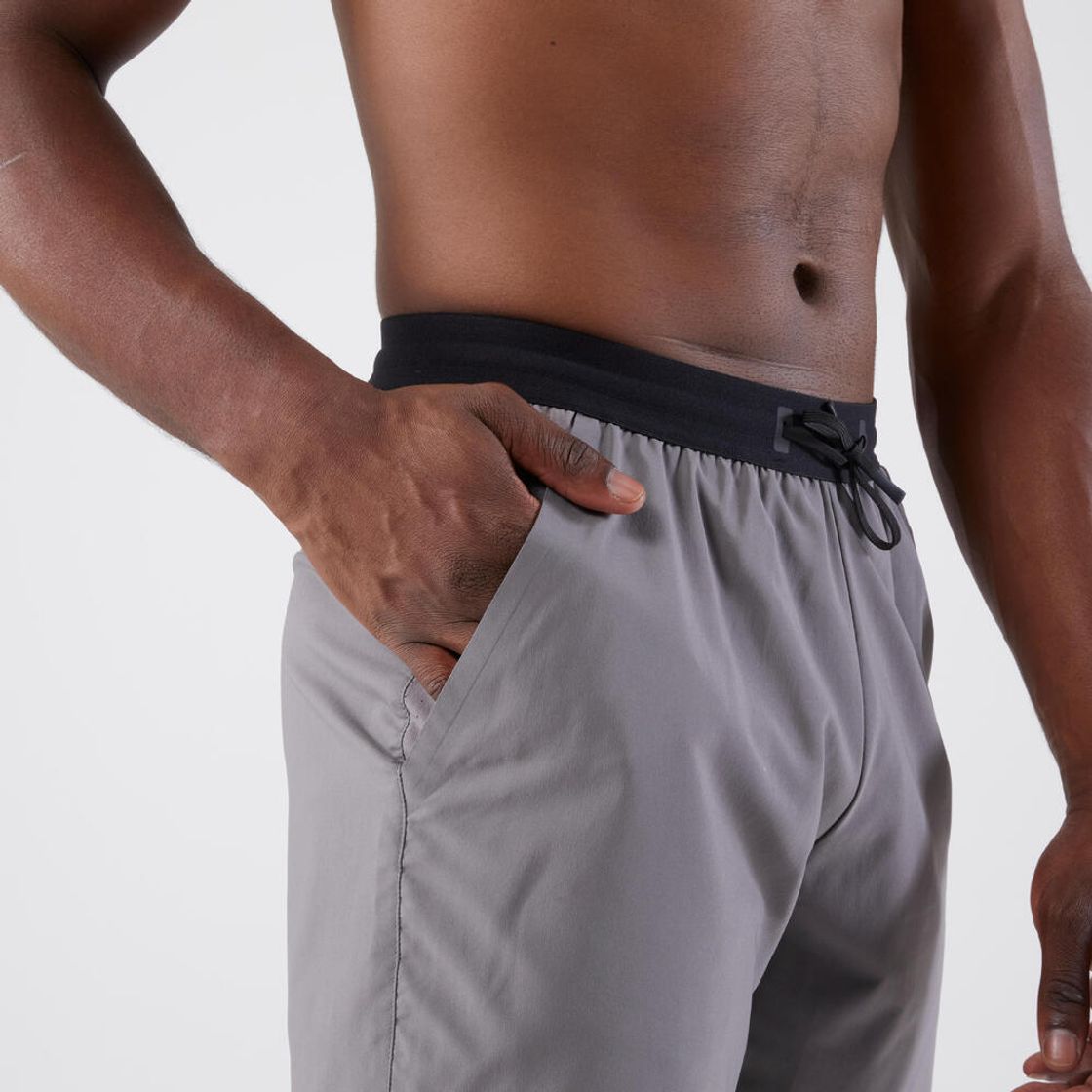 데카트론 남성 8인치 러닝 경량 쇼츠 런 드라이 플러스 500 그래니트 그레이(DECATHLON Men's 8" Running Lightweight Shorts Run Dry Plus 500 Granite Grey) - 3