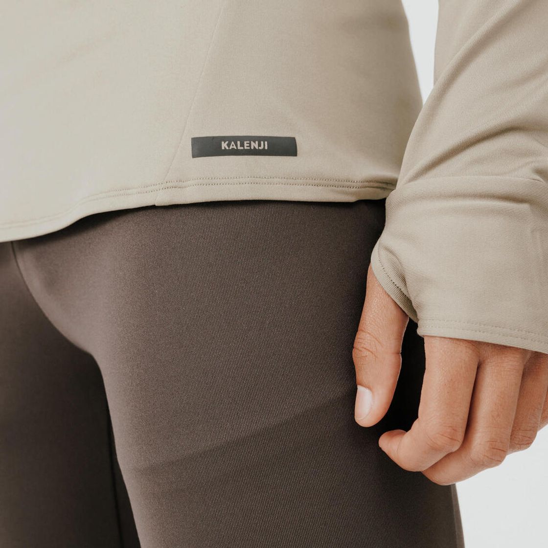 데카트론 남성 하프집 러닝 긴팔 티 런 웜 100 애쉬 베이지(DECATHLON Men's Half-Zip Running Long-Sleeved T-Shirt Run Warm 100 Ash Beige) - 7