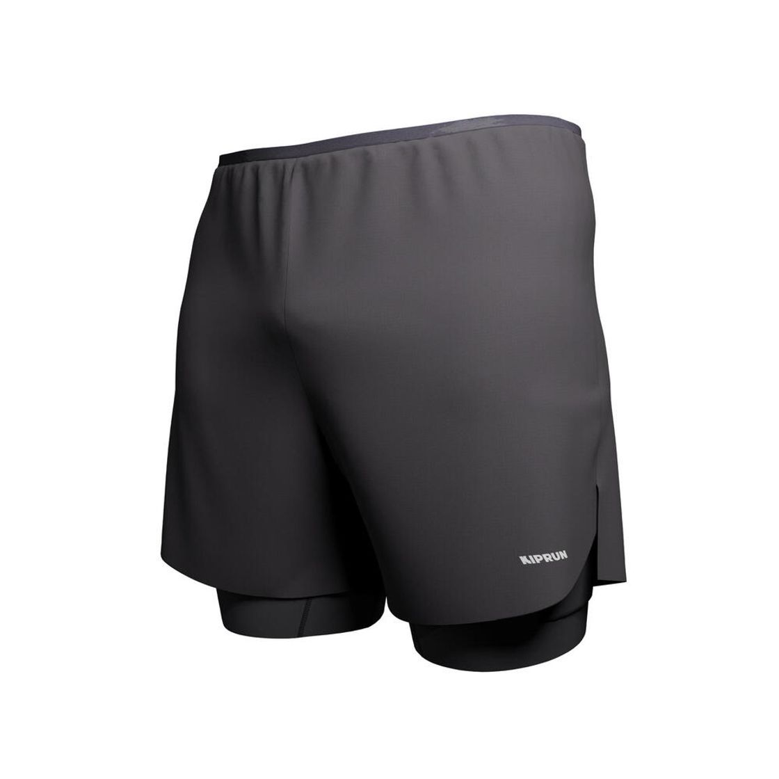 데카트론 남성 5인치 러닝 투인원 쇼츠 런 500 스모크 블랙(DECATHLON Kiprun Men's Running 2in1 Shorts Run 500 Smoke Black) - 8