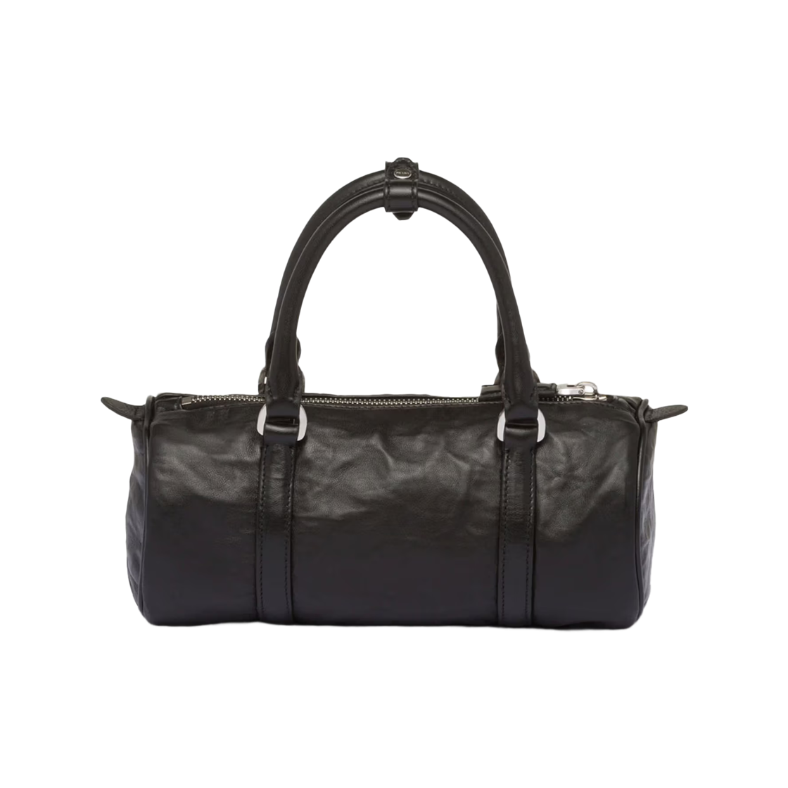 프라다 앤티크 나파 레더 핸드백 블랙(Prada Antique Nappa Leather Handbag Black) - 2