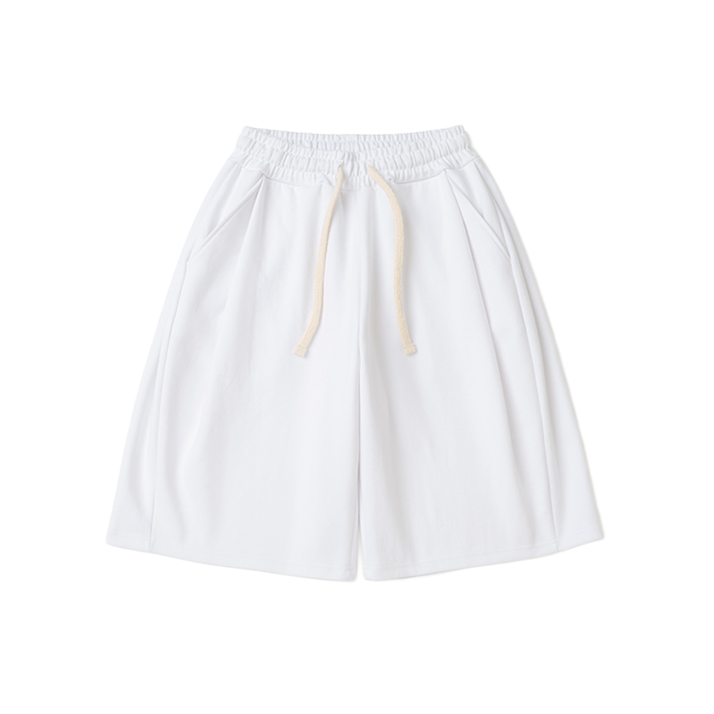 니티드 버뮤다 트레이닝 하프 팬츠 화이트(Knitted Bermuda Traning Half Pants White)