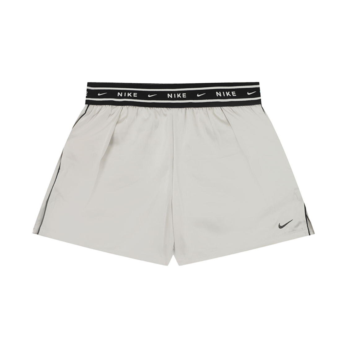 IH1329-072 (W) NIke NSW Loose Fit Mid-Rise Satin Shorts Light Bone Black - Asia
