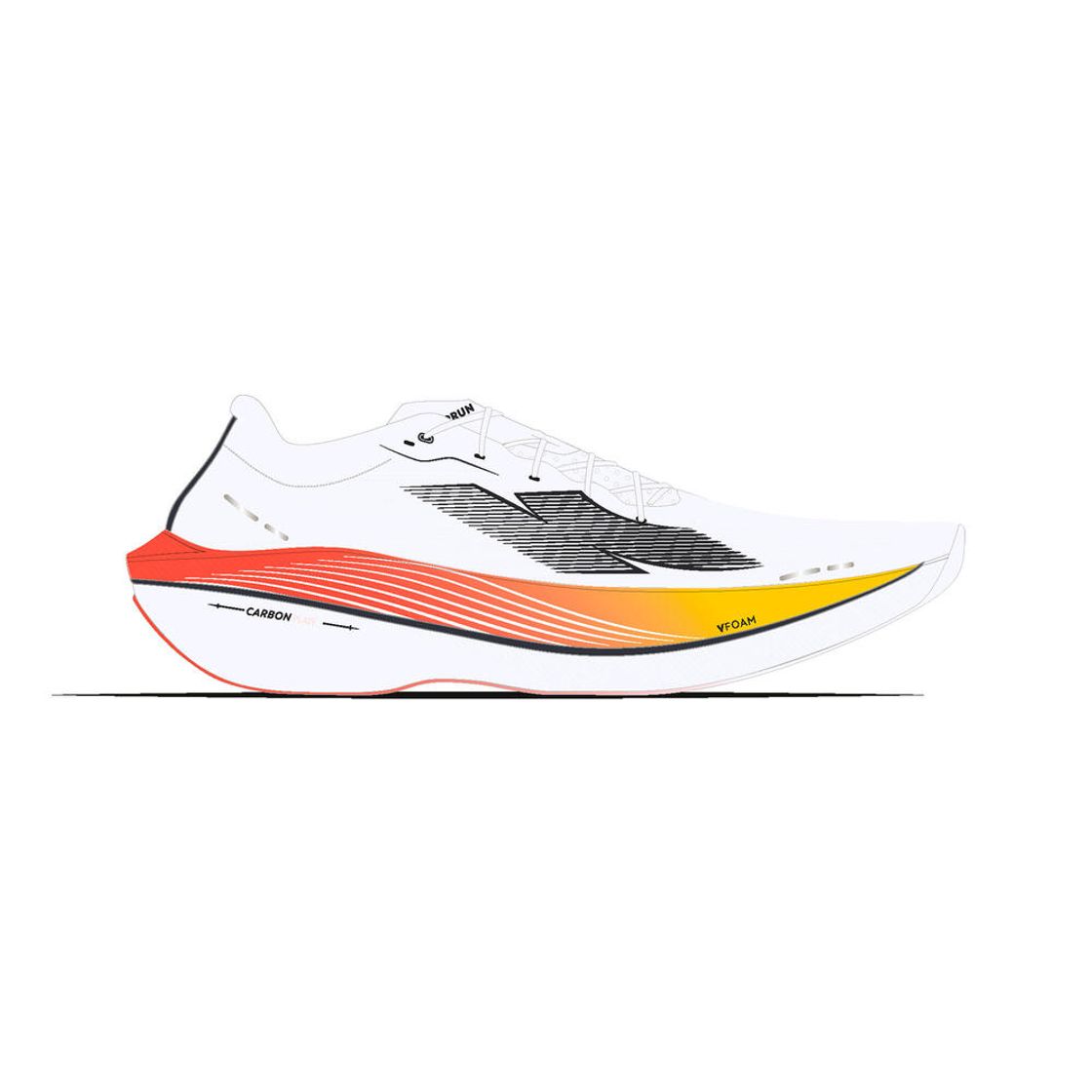데카트론 남성 카본 레이싱화 킵스톰 챌린저 2 플루오 플레임 오렌지(DECATHLON Men's Carbon Racing Shoes Kiprun Kiprun Challenger 2 Fluo Flame Orange) - 2