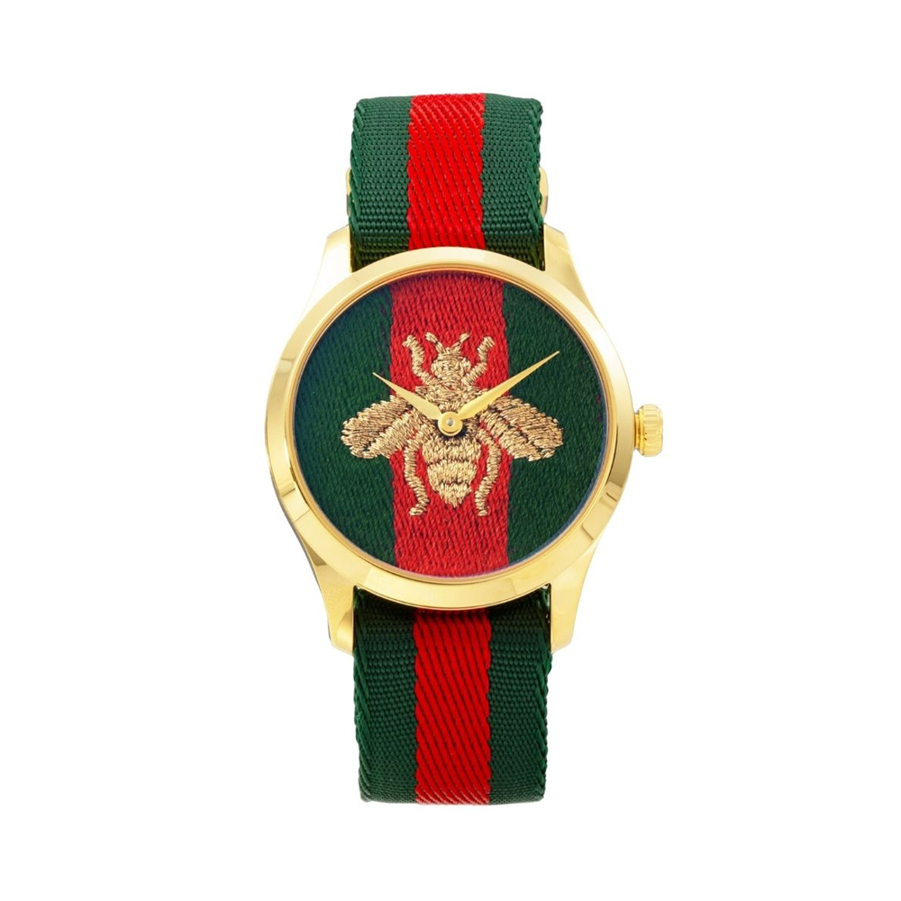 [20% 쿠폰] 구찌 G-타임리스 쿼츠 38mm 패브릭 그린 레드([20% 쿠폰] Gucci G-Timeless Quartz 38mm Fabric Green Red) - 2