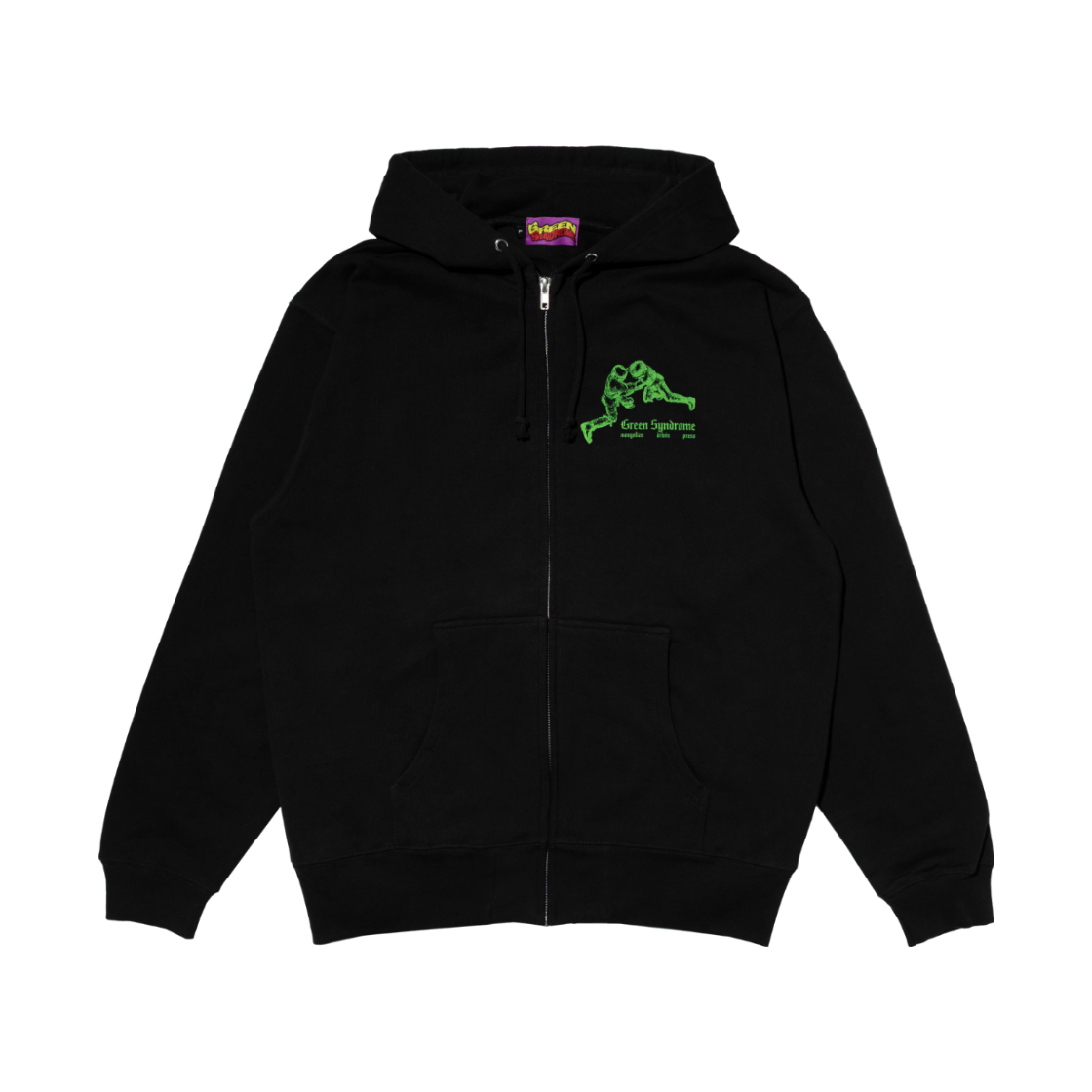 그린신드롬 아머 파이트 후디 집업 블랙(Green Syndrome Amor Fight Hoodie Zip Up Black)