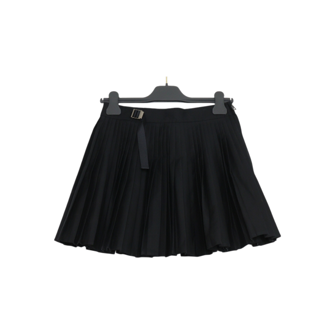 디올 441J68A3332 블랙 코튼 벨트 플리츠 여성 숏 스커트aa62437(Dior Black Cotton Pleated Mini Skirt) - 1