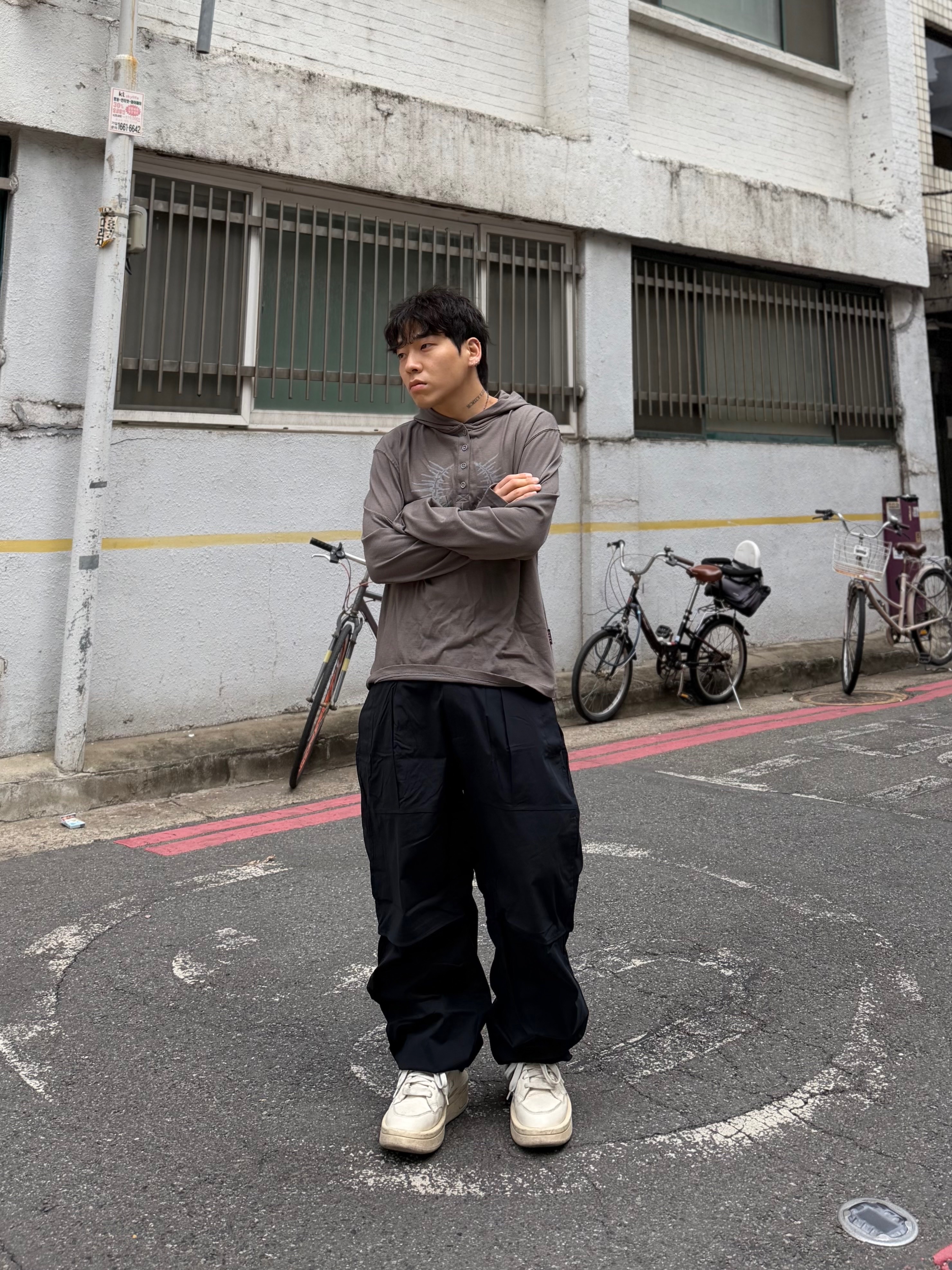 Converse x Drkshdw Turbowpn Egret 착용 스타일 - 2