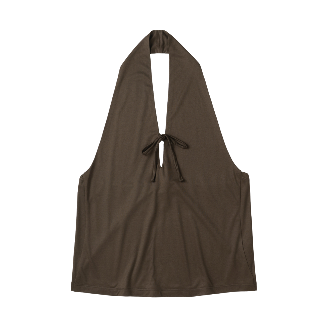 에토아 홀터넥 스트링 탑 브라운(aetoa Halter-Neck Drawstring Top Brown)